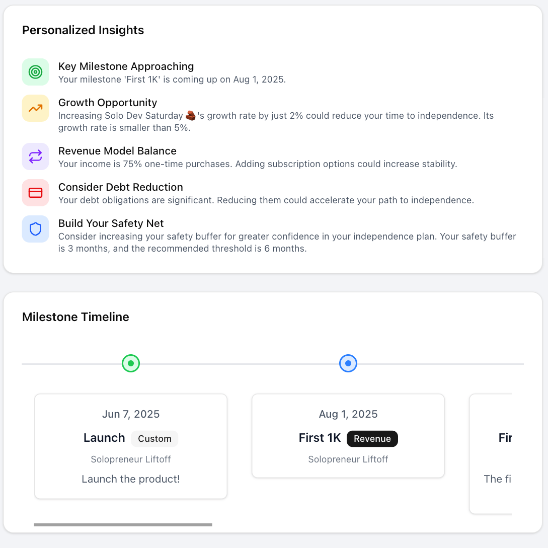 Solopreneur Financial Planning Dashboard